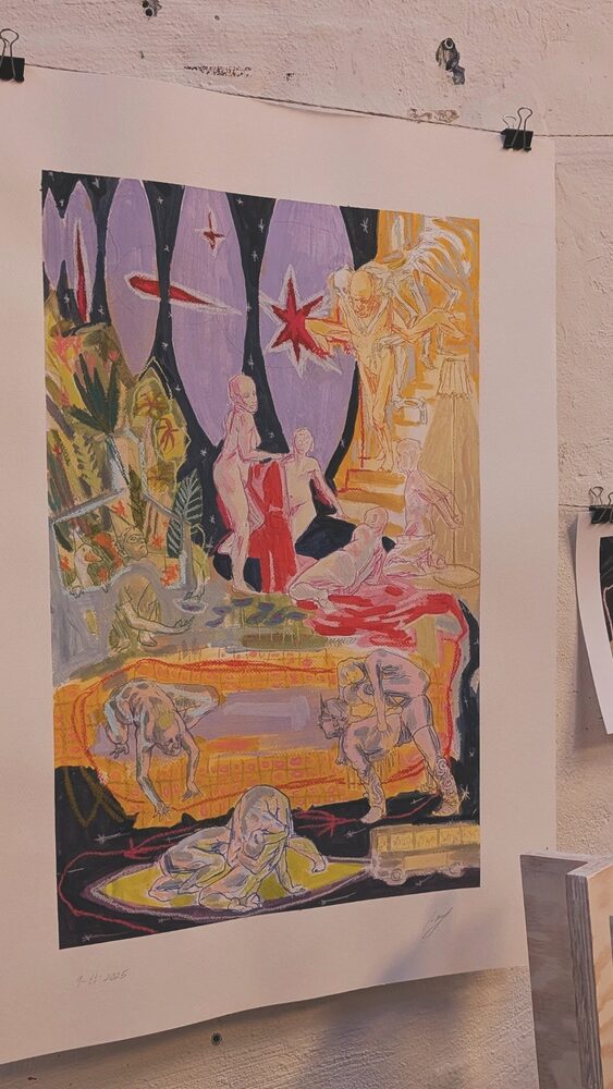 Untitled — mixed media on paper, 2025