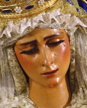 Polychromed statue Maria Santisima de las Angustias by Jose Rodriguez y Fernandez-Andes at Sevilla